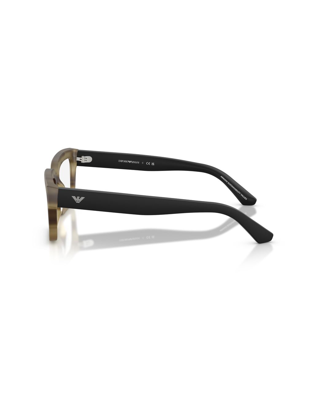 Emporio Armani Black Ea3277U 6369 Optical Frames Acetate Transparent Squared Normal