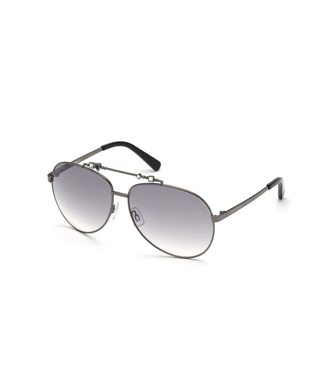 DSquared² Black Dq0356 08B Outlet Sunglasses Metal Pilot Normal Shaded