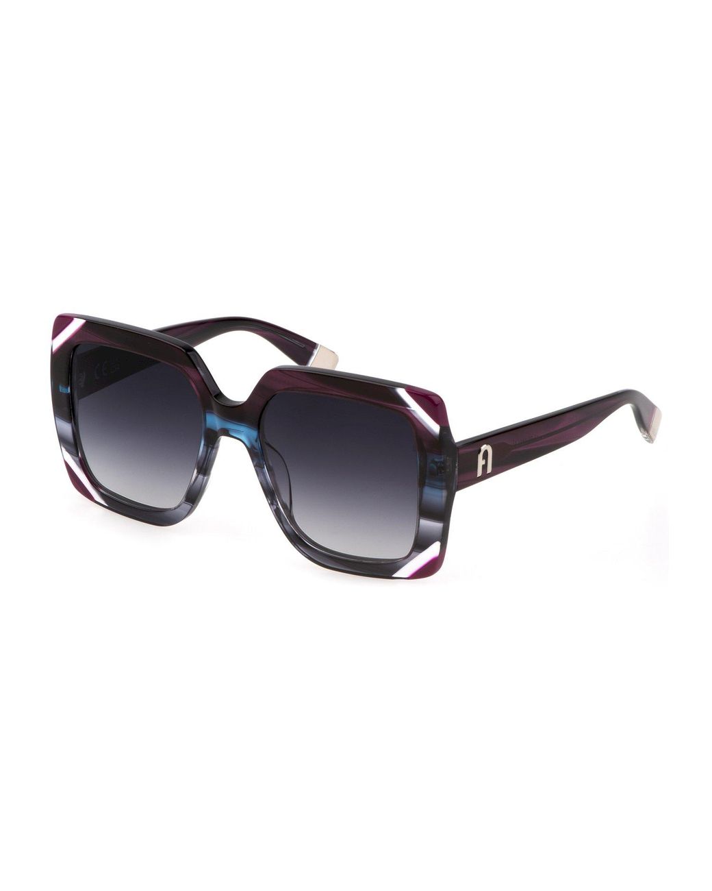 Furla Black Sfu685V 0Vab Sunglasses Acetate Squared Normal Shaded
