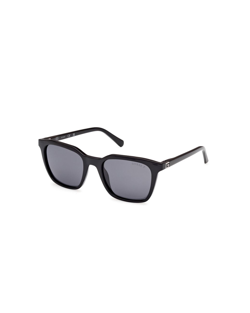 Guess Black Gu00170 01D Sunglasses Injected Smoke Squared Polarized for men