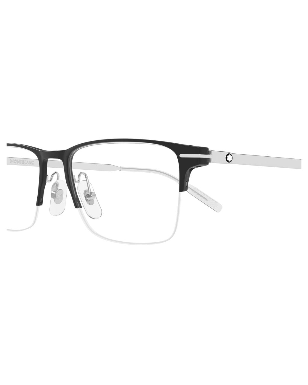 Montblanc Black Mb0468O 002 Optical Frames Transparent Squared for men
