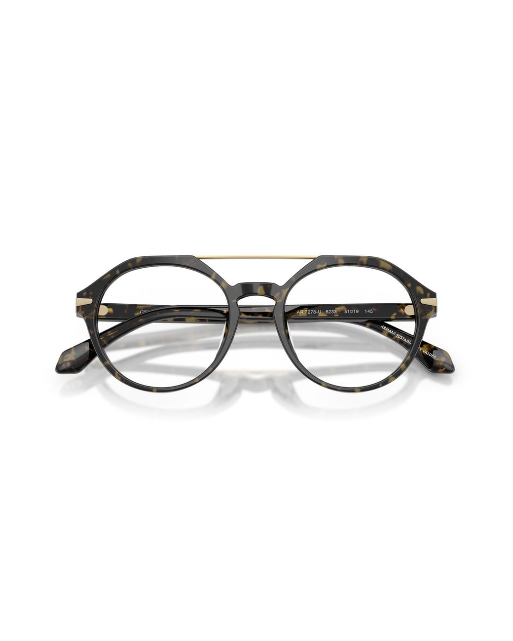 Giorgio Armani Black Ar7278U 6233 Optical Frames Acetate Round Normal for men