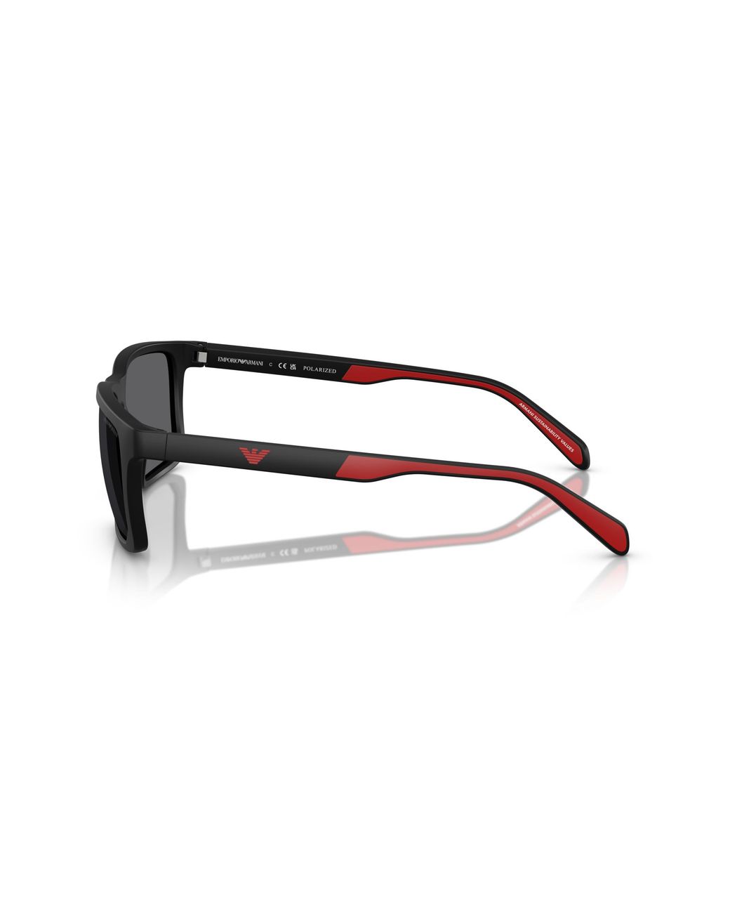 Emporio Armani Black Ea4219 5001T3 Sunglasses Injected Squared Polarized for men