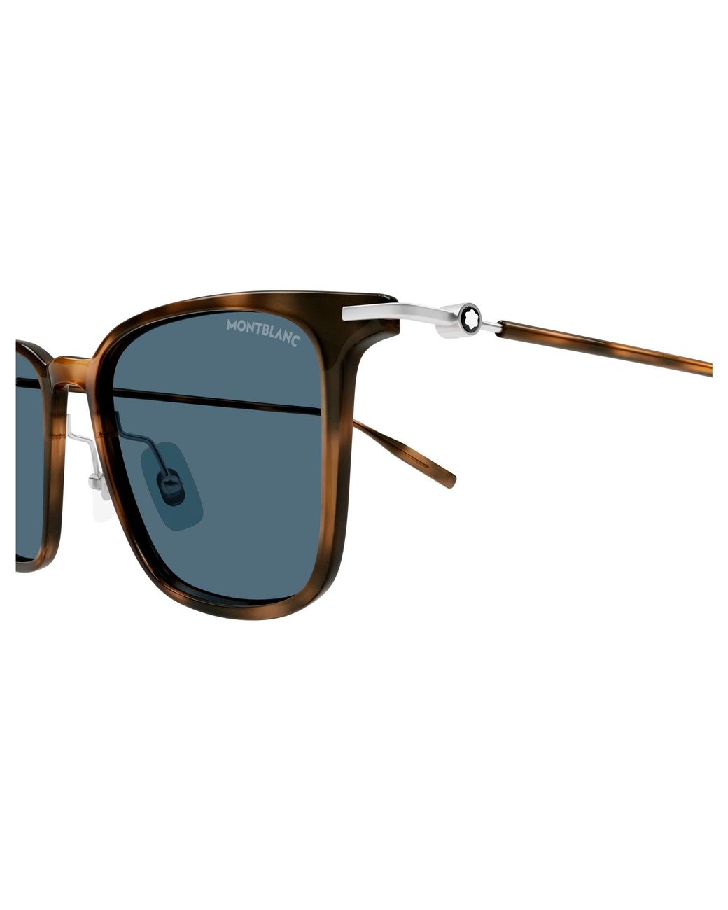 Montblanc Black Mb0354S 004 Sunglasses Injected Squared for men