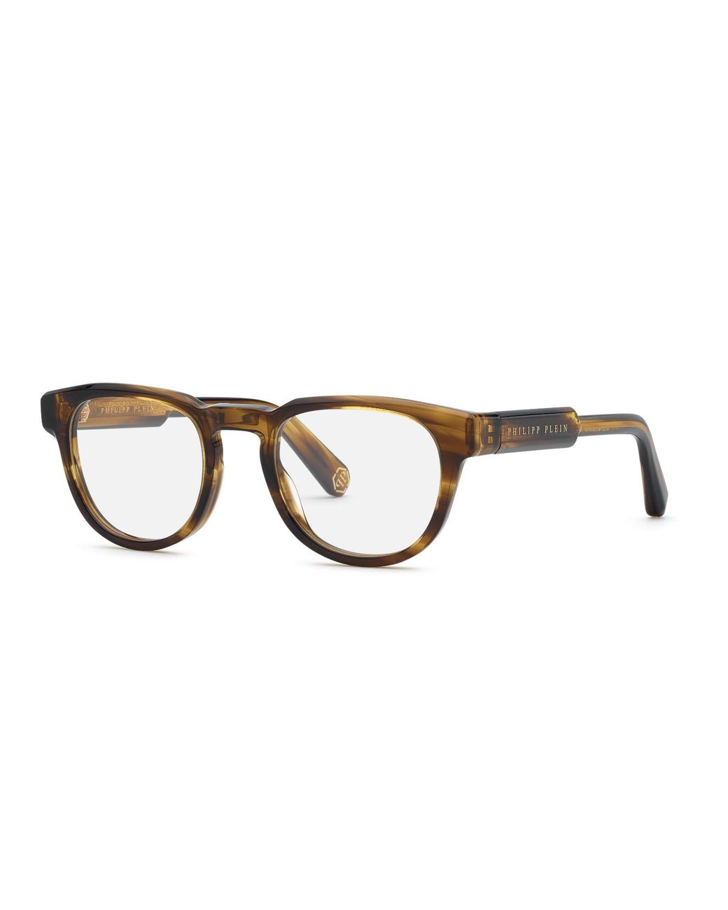 Philipp Plein Black Vpp207M Plein Contemporary 09N3 Optical Frames Acetate Pantos for men