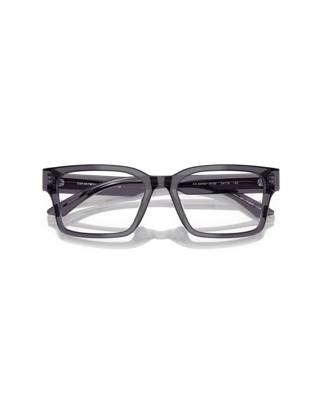 Emporio Armani Black Ea3245U 6106 Optical Frames Acetate Squared Normal