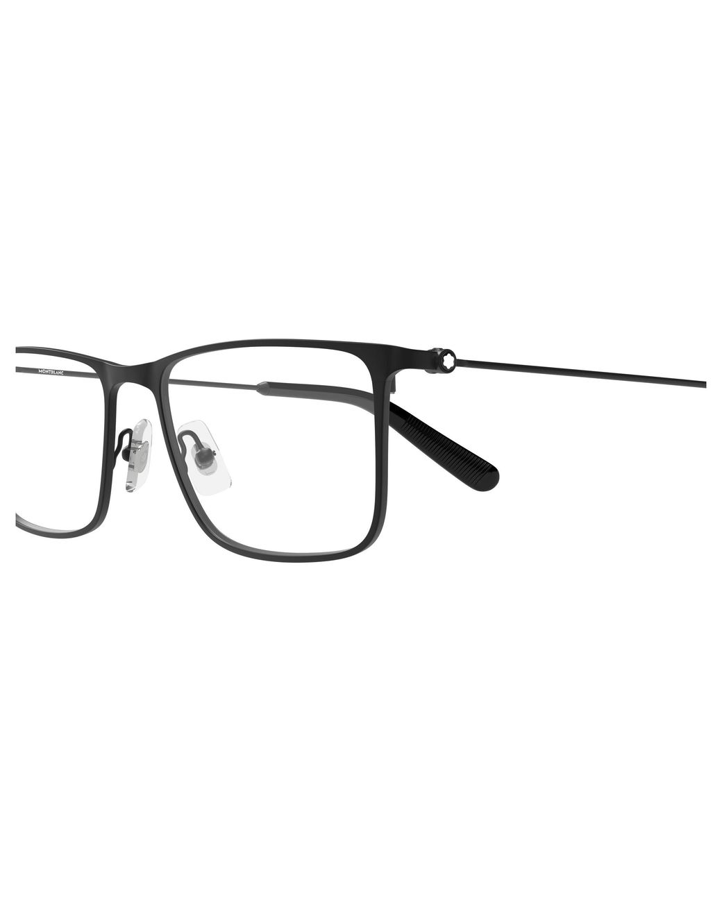 Montblanc Black Mb0464O 002 Optical Frames Metal Transparent Squared for men