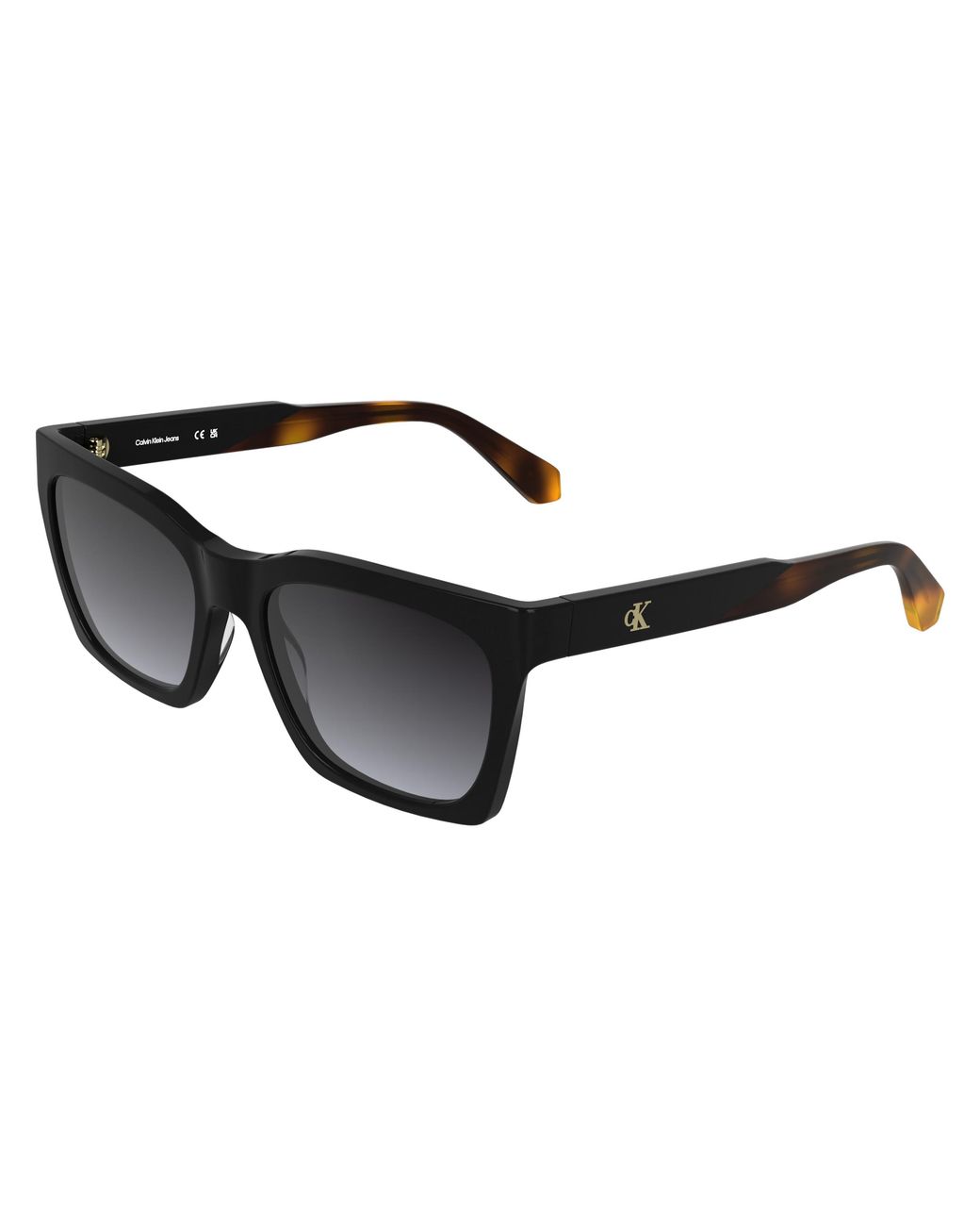 Calvin Klein Black Ckj26606S 001 Sunglasses Acetate Smoke Cat Eye Normal