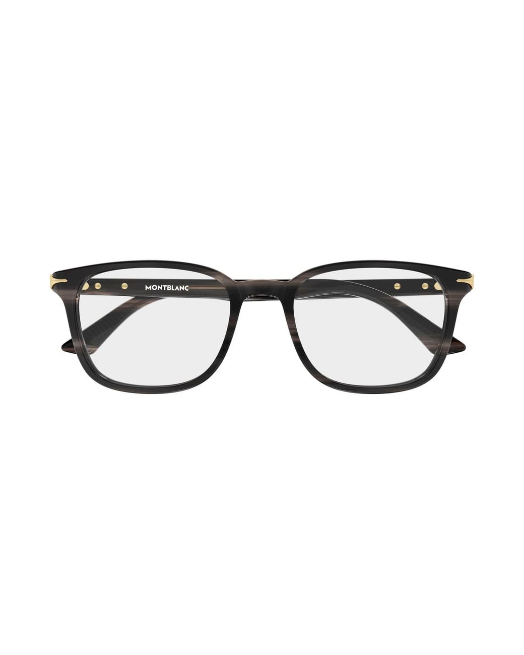 Montblanc Black Mb0519Oa 003 Optical Frames Acetate Transparent Squared for men