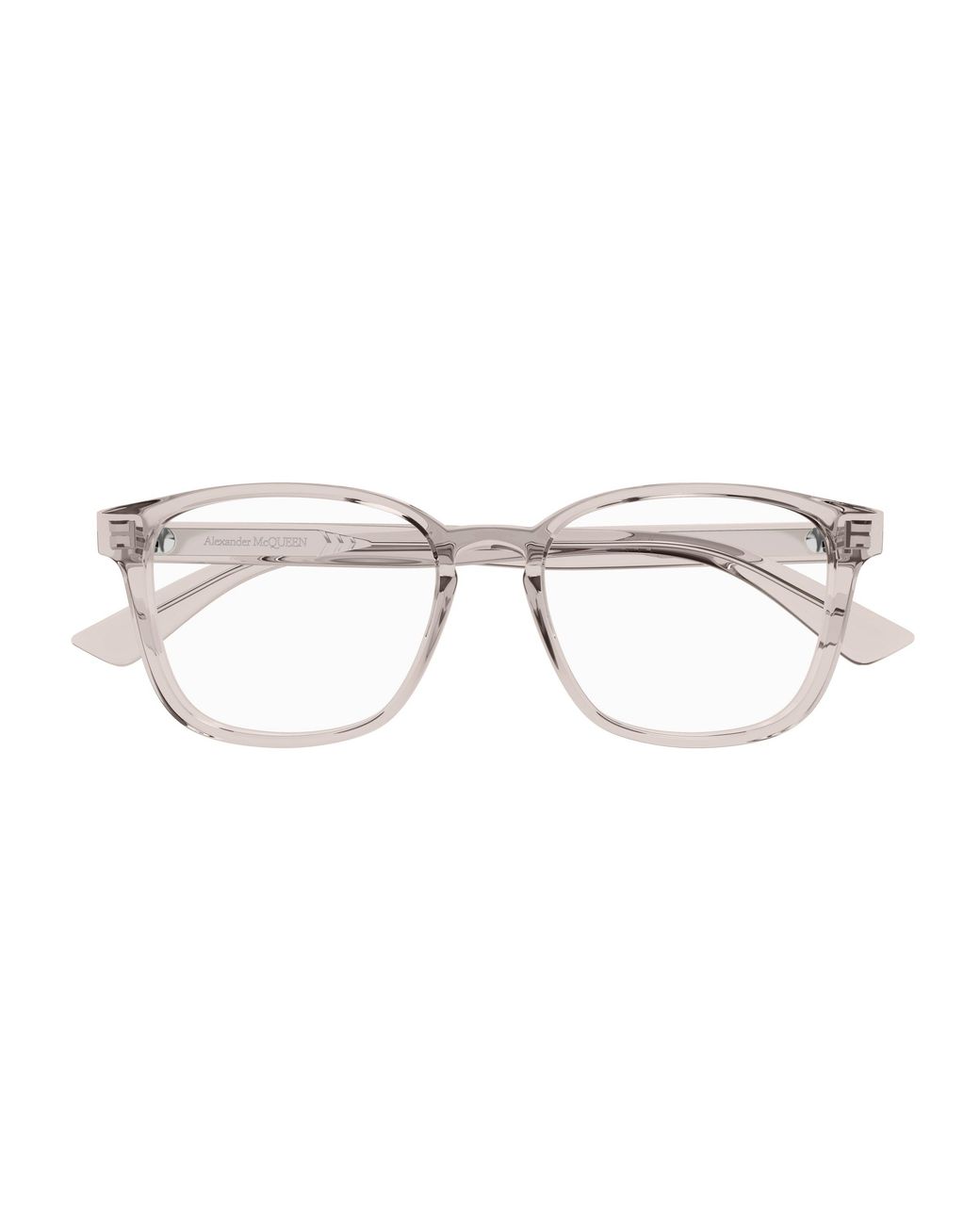 McQueen Black Am0462O 004 Optical Frames Acetate Transparent Squared for men