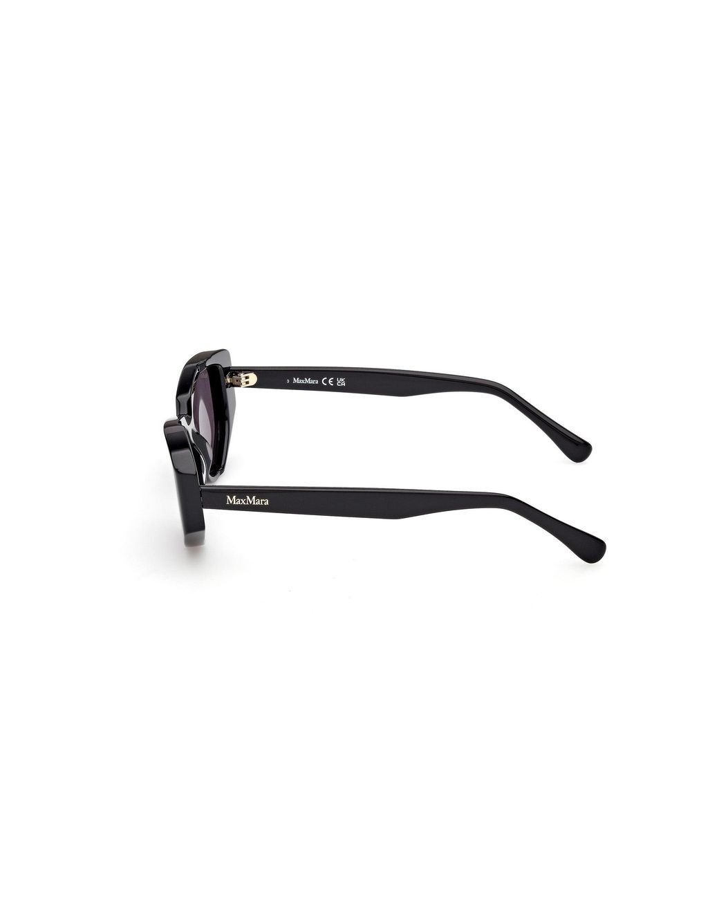 Max Mara Black Mm0161 Lee4 01A Sunglasses Acetate Smoke Round Normal