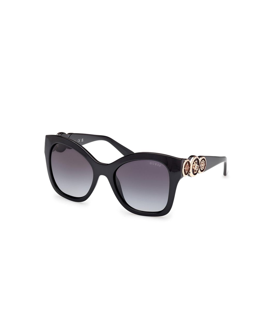 Guess Black Gu00197 01B Sunglasses Injected Smoke Butterfly Normal