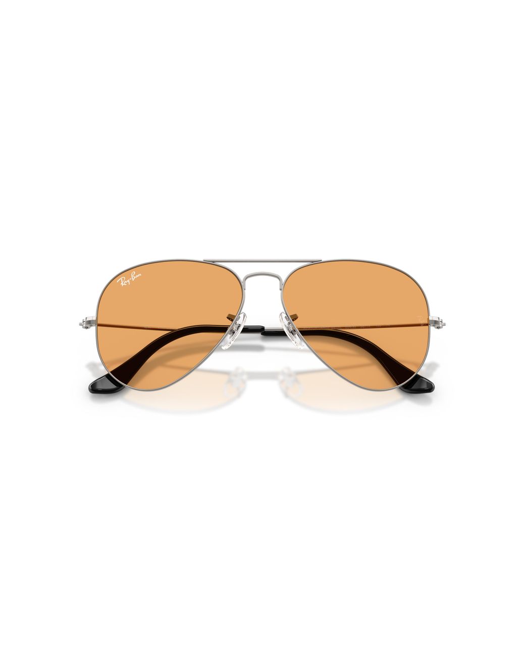 Ray-Ban Black Aviator Classic Summer Capsule Sunglasses Frame Orange Lenses