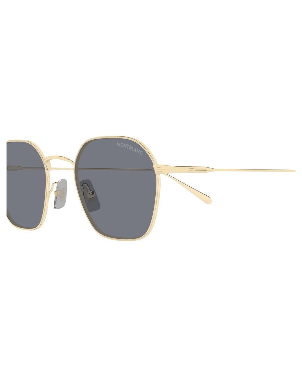 Montblanc Black Mb0472S 004 Sunglasses Metal Geometric for men