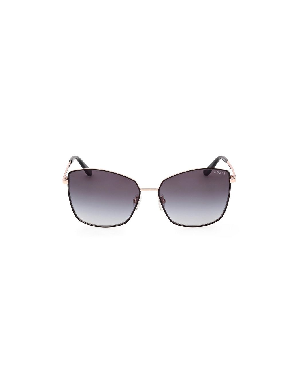 Guess Black Gu00149 02B Sunglasses Metal Smoke Squared Normal