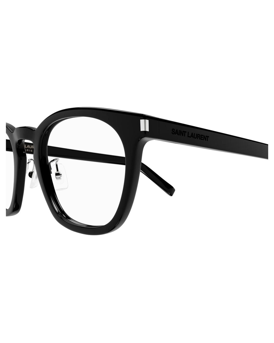 Saint Laurent Black Sl 28/J 001 Optical Frames Acetate Transparent Squared