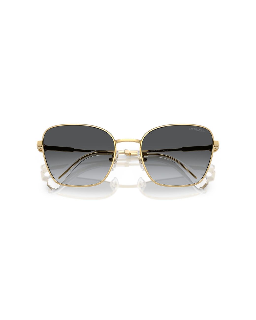 Swarovski Black Sk7029 4004T3 Sunglasses Metal Pilot Polarized Shaded