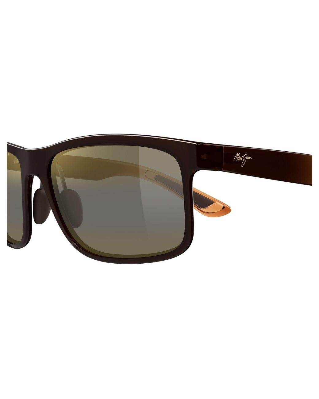 Maui Jim Black Mj0449S 004 Occhiali Da Sole Iniettato Bronzo Squadrata