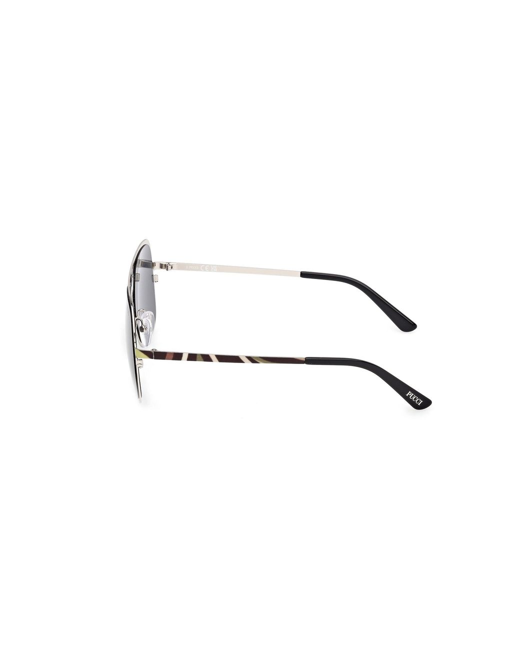 Emilio Pucci Black Ep0238 20A Sunglasses Metal Smoke Squared Normal