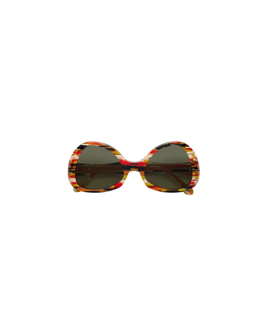 Marni Black P1R Anu Ohia Stripes Sunglasses Acetate Geometric Normal