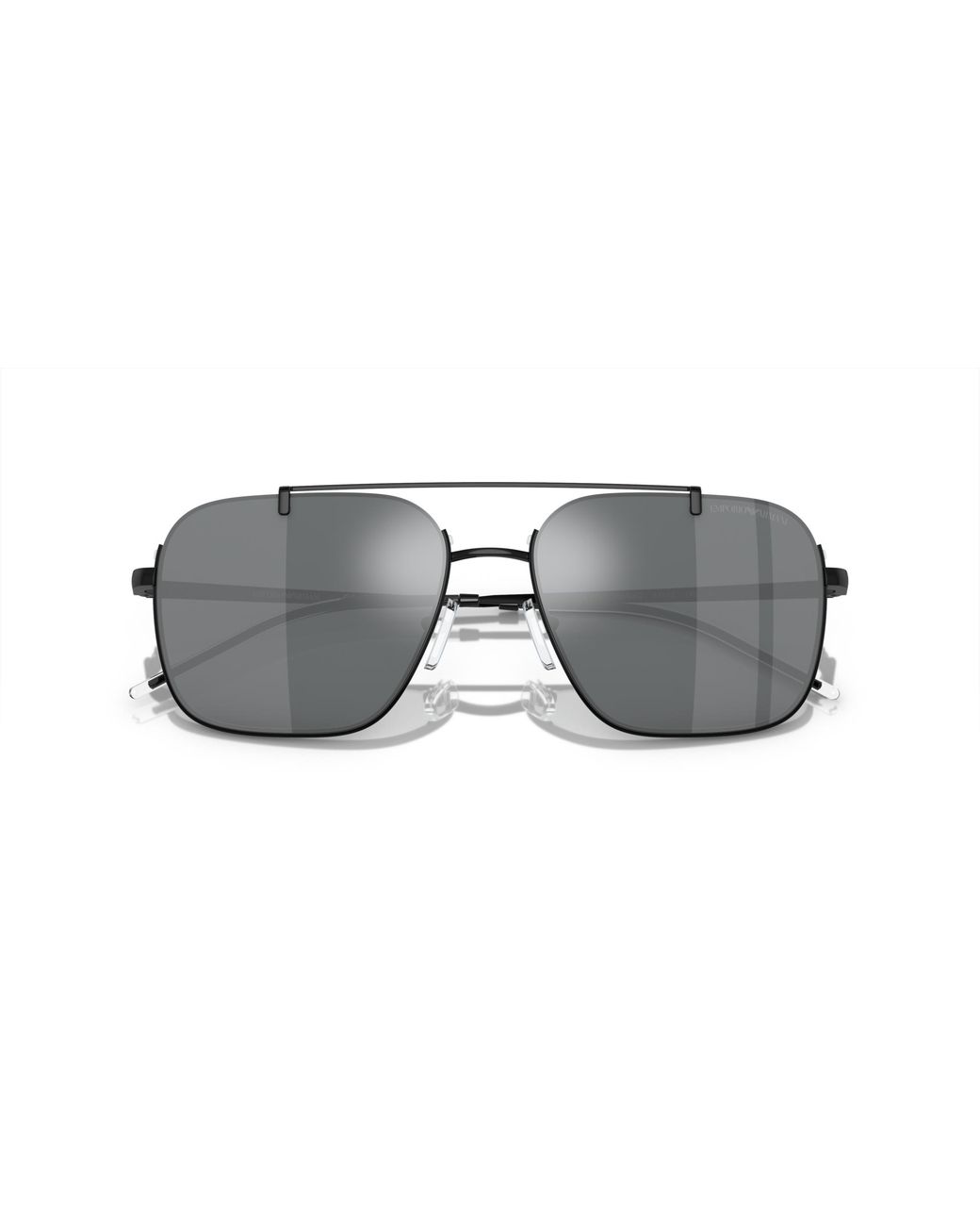Emporio Armani Black Ea2150 30146G Sunglasses Metal Squared Mirrored Mirror for men