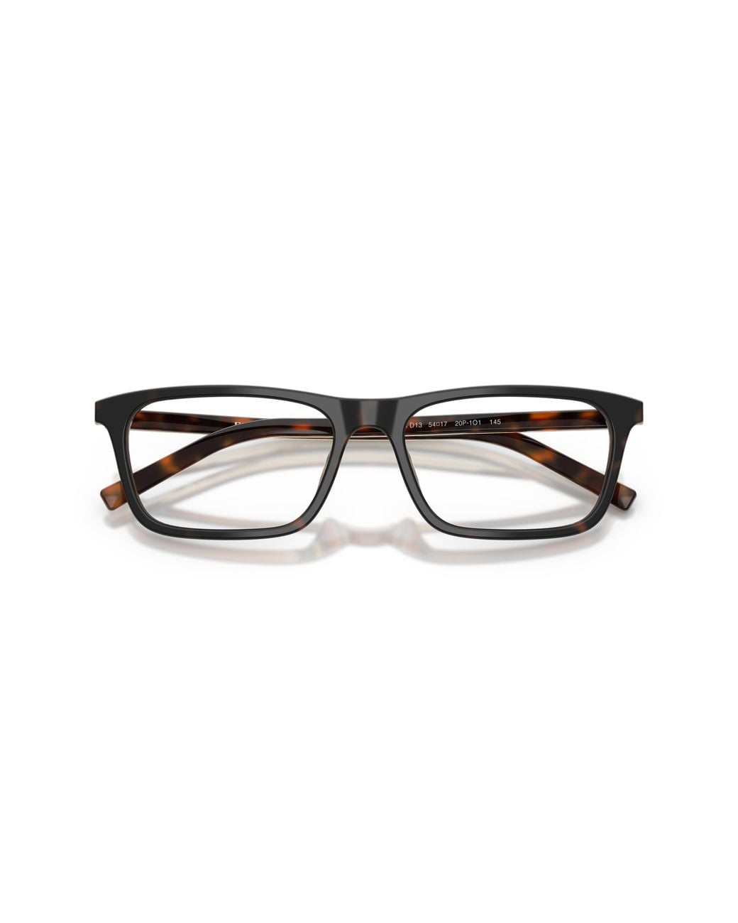 Prada Black Pr D13V 20P1O1 Optical Frames Acetate Transparent Squared Normal for men