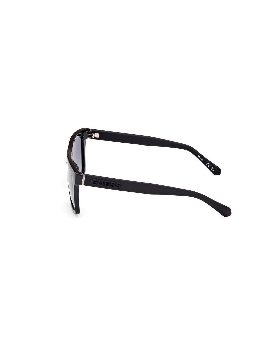 Guess Black Gu00166 01D Sunglasses Injected Smoke Squared Polarized for men