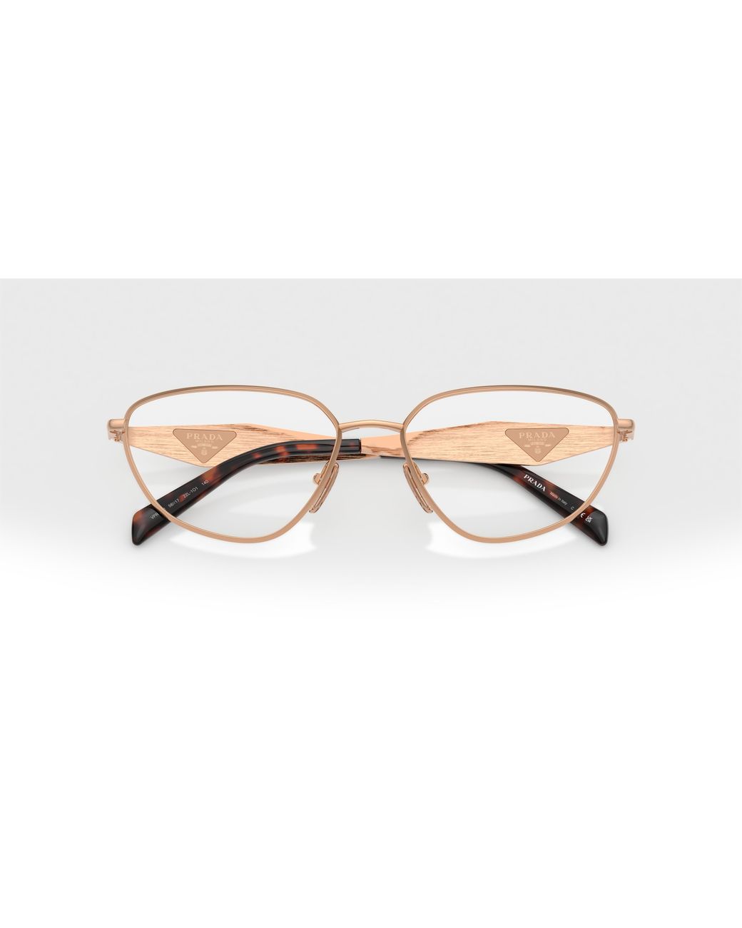 Prada Black Pr D52V 24J1O1 Optical Frames Metal Transparent Geometric Normal