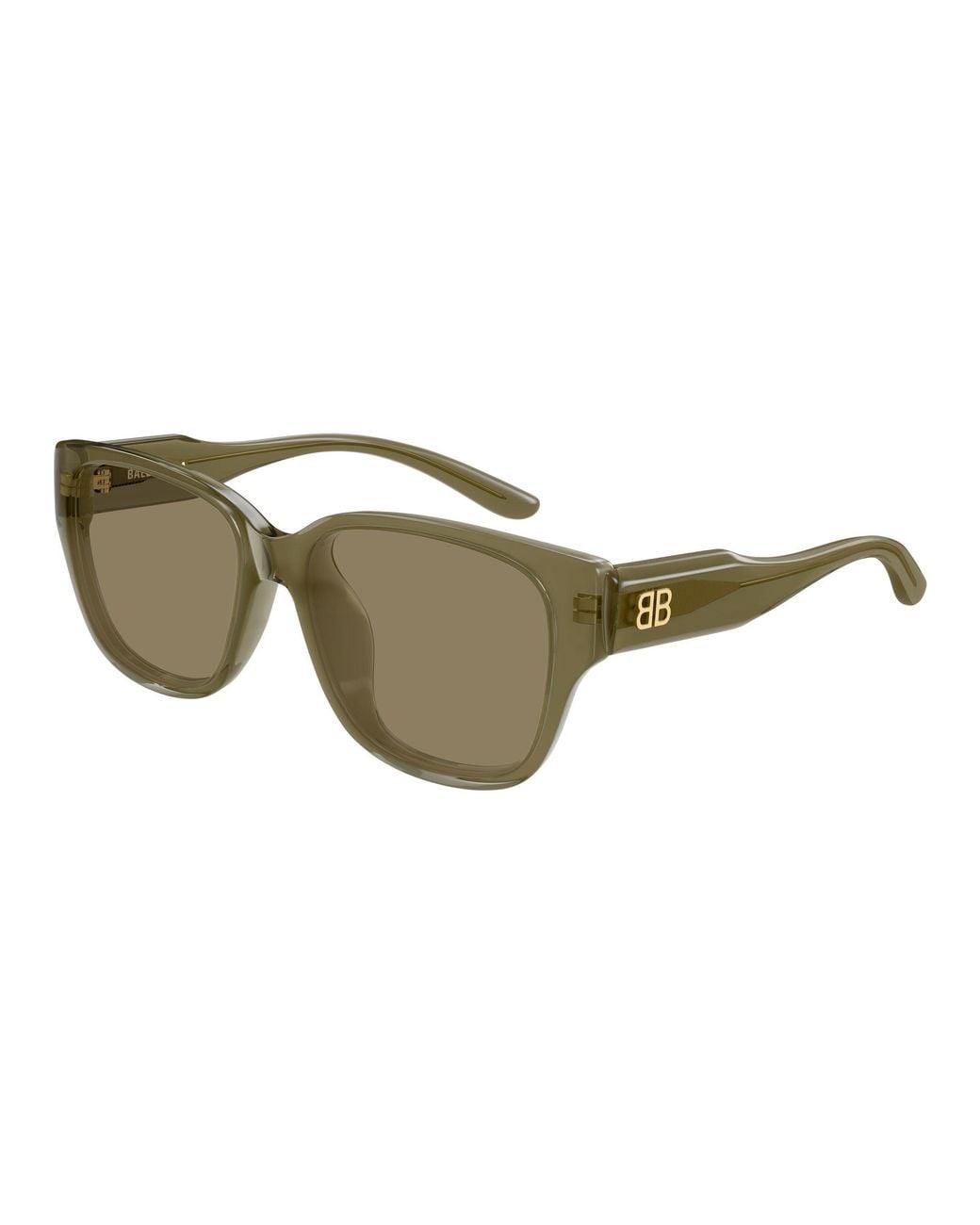 Balenciaga Black Bb0512Sk 004 Occhiali Da Sole Acetato Marrone Squadrata