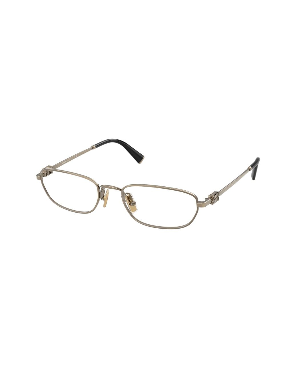 Miu Miu Black Mu 52Zv 26C1O1 Optical Frames Metal Transparent Geometric Normal