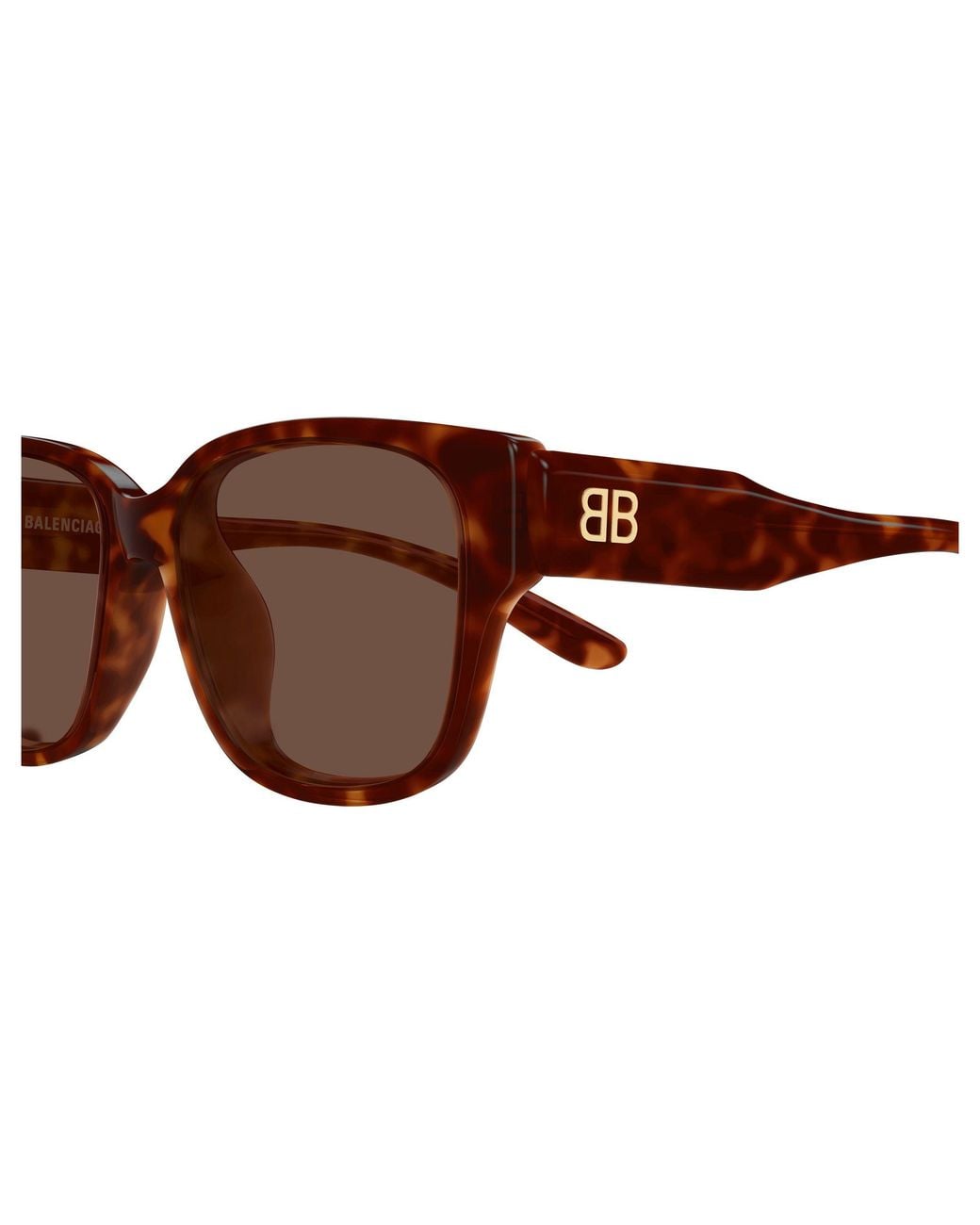 Balenciaga Black Bb0512Sk 002 Occhiali Da Sole Acetato Marrone Squadrata