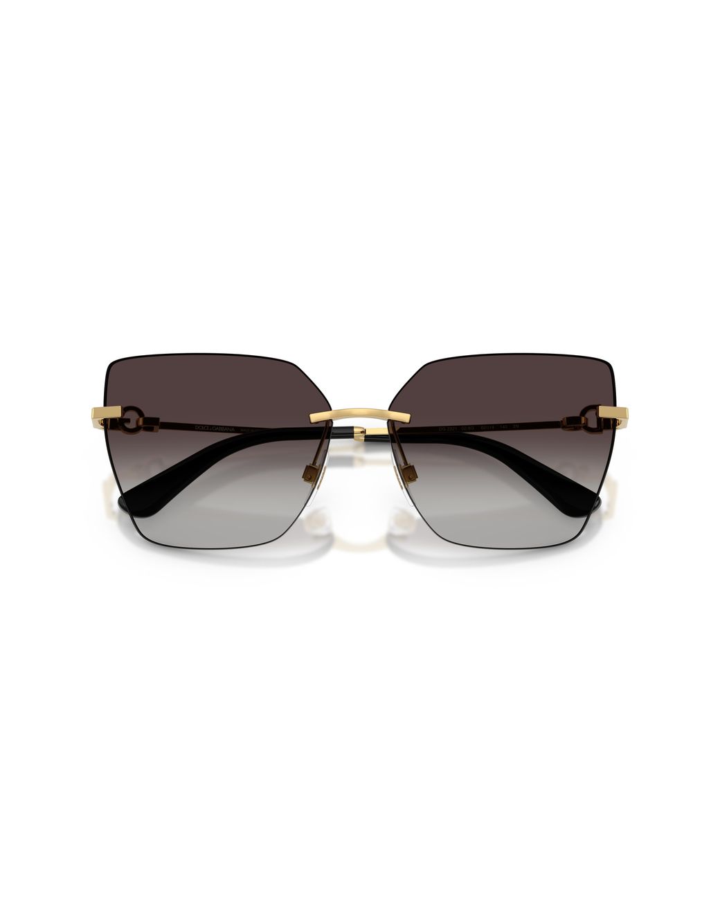 Dolce & Gabbana Black Dg2321 02/8G Sunglasses Metal Cat Eye Normal Shaded