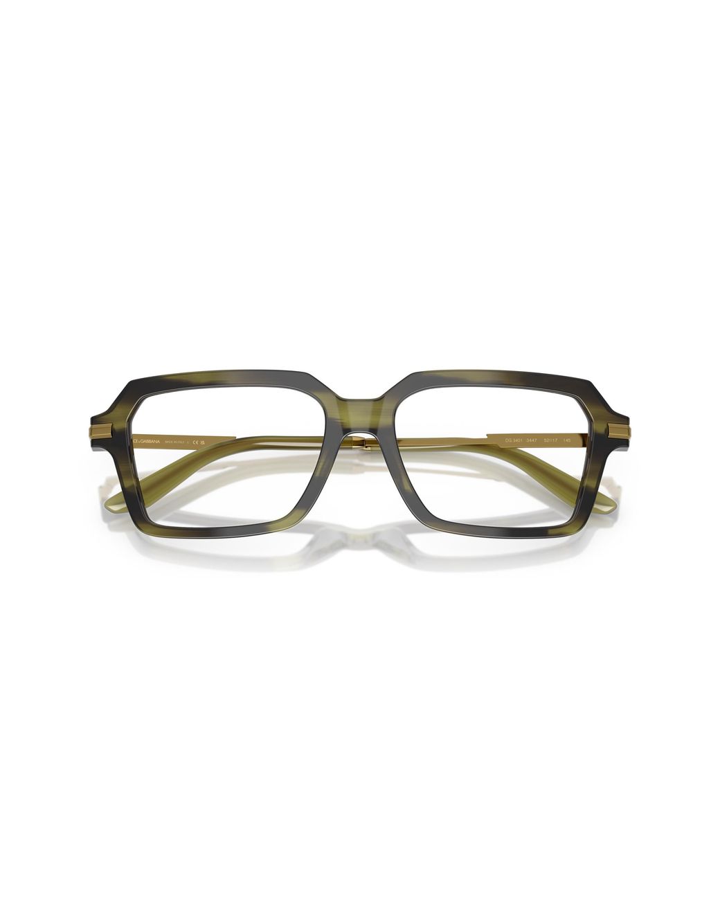 Dolce & Gabbana Black Dg3401 3447 Optical Frames Acetate Transparent Squared Normal for men