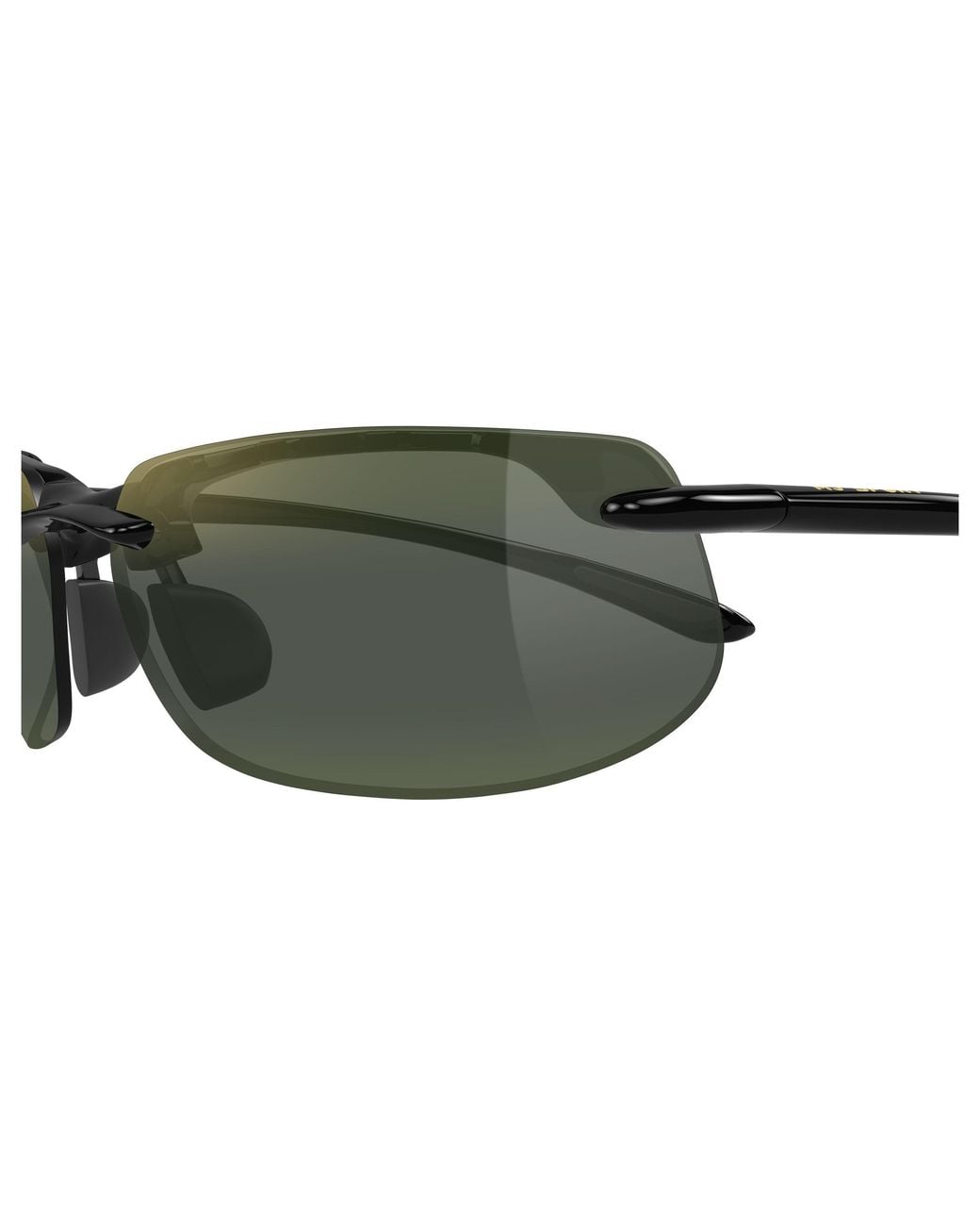 Maui Jim Black Mj0412S 003 Occhiali Da Sole Iniettato Verde Squadrata
