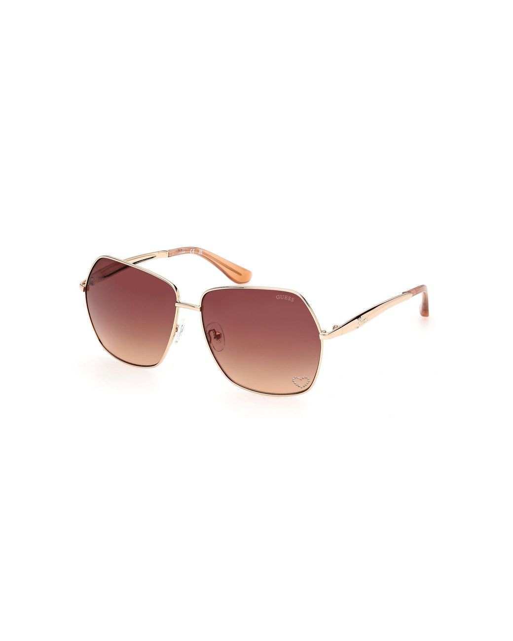 Guess Black Gu00309 33T Sunglasses Metal Bordeaux Butterfly Normal