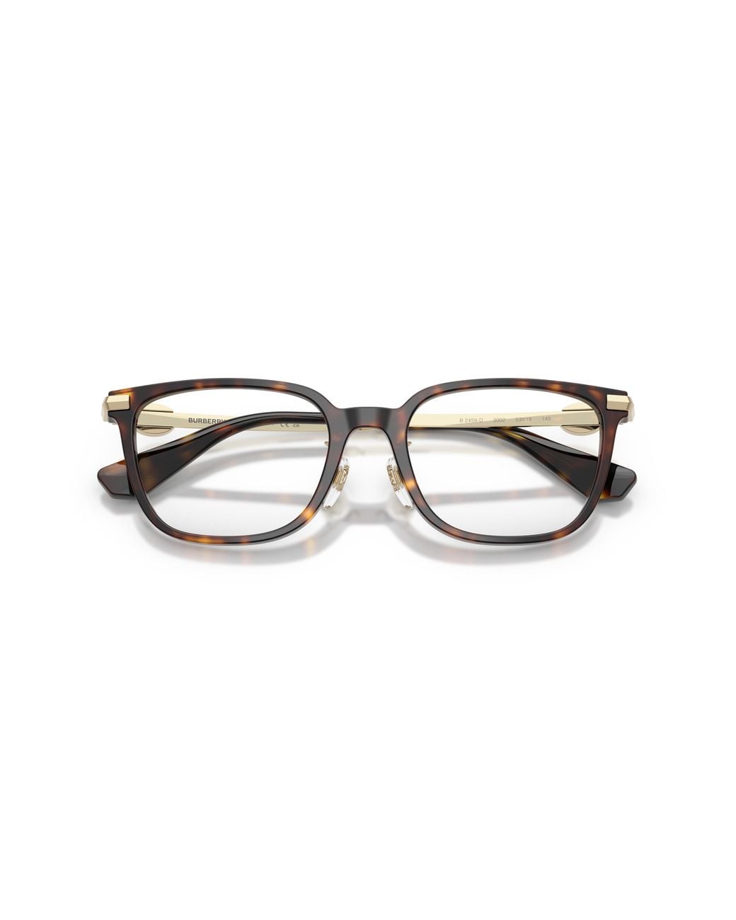 Burberry Black Be2459D 3002 Optical Frames Acetate Transparent Squared Normal