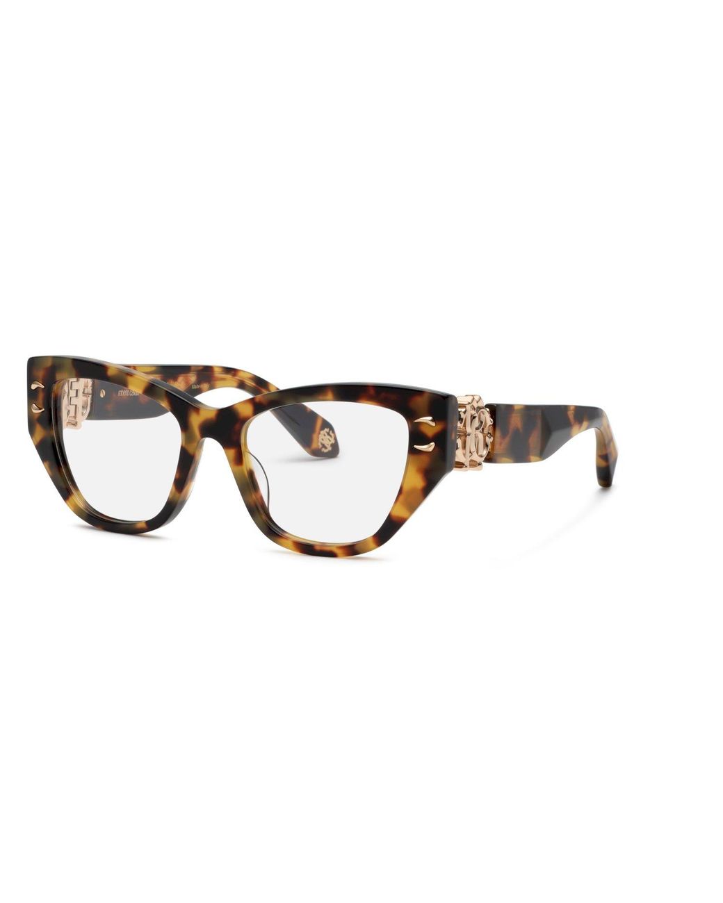 Roberto Cavalli Black Vrc075M 777 Optical Frames Acetate Cat Eye