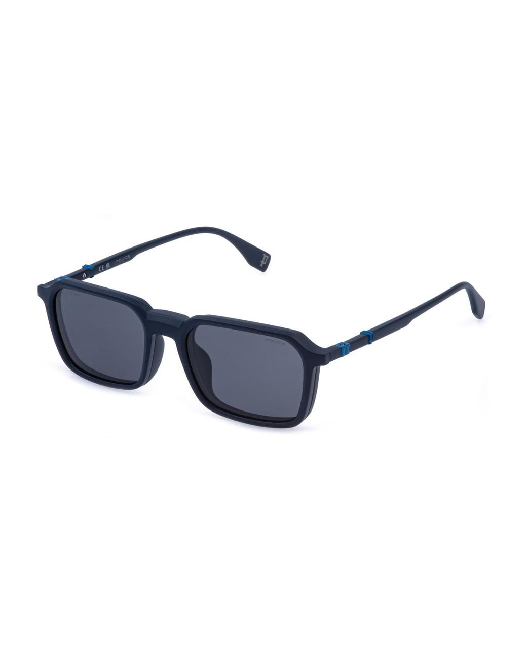 Police Black Uplr60 Beyond Lite 8 6Qsp Optical Frames Injected Smoke Geometric for men