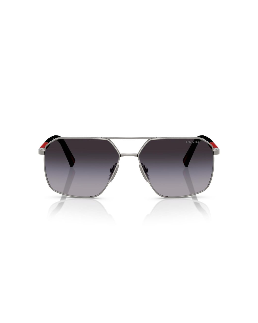Prada Linea Rossa Black Ps A50S 5Av09U Sunglasses Metal Geometric Normal Shaded for men