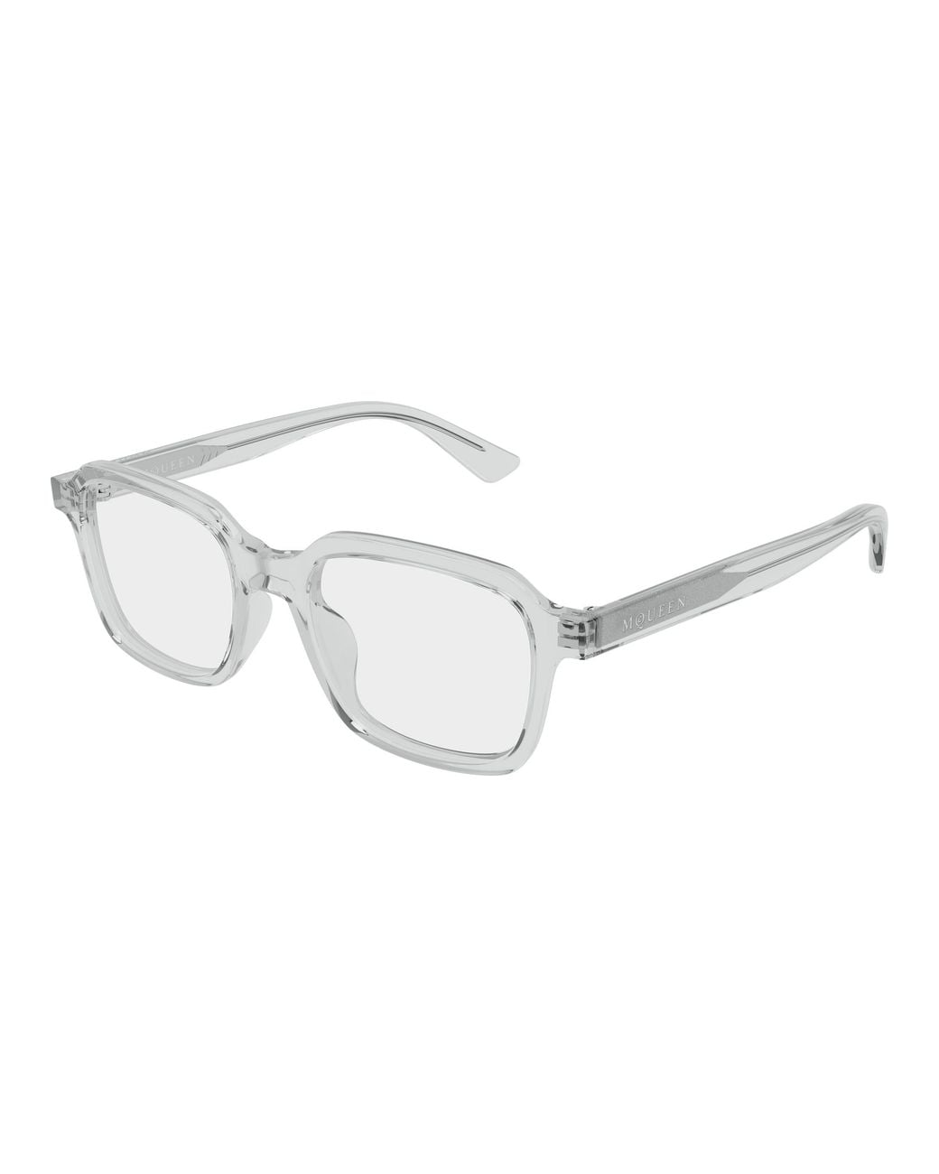 McQueen Black Am0572O 004 Montature Da Vista Acetato Trasparente Squadrata