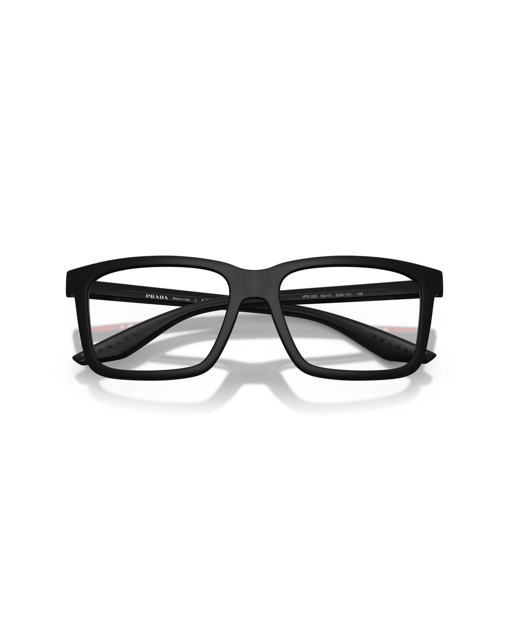 Prada Linea Rossa Black Ps 03Sv Dg01O1 Optical Frames Injected Squared Normal for men