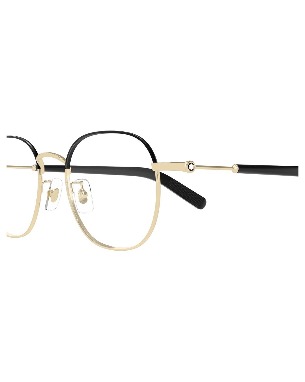 Montblanc Black Mb0425Oa 003 Optical Frames Metal Transparent Squared for men