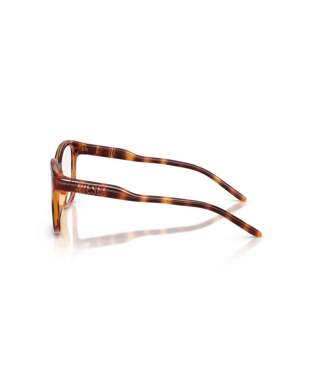 DIESEL Black Dl6012U 2003 Optical Frames Injected Transparent Squared Normal