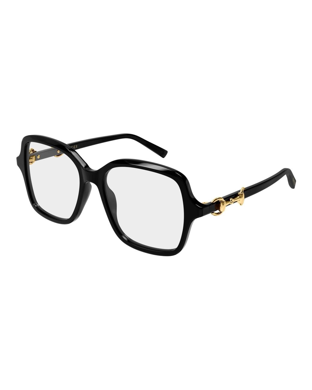 Gucci Black Gg2217O 001 Optical Frames Acetate Transparent Butterfly