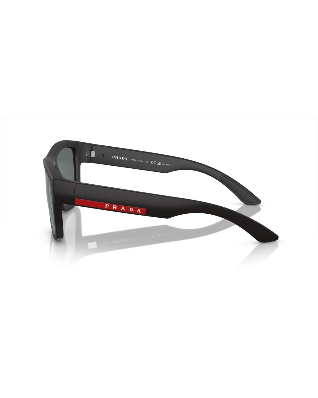 Prada Linea Rossa Black Ps 01Zs Dg002G Sunglasses Nylon Pillow Polarized for men