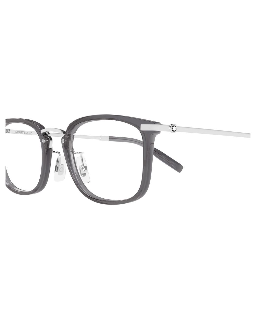 Montblanc Black Mb0494Oj 004 Optical Frames Injected Transparent Squared for men
