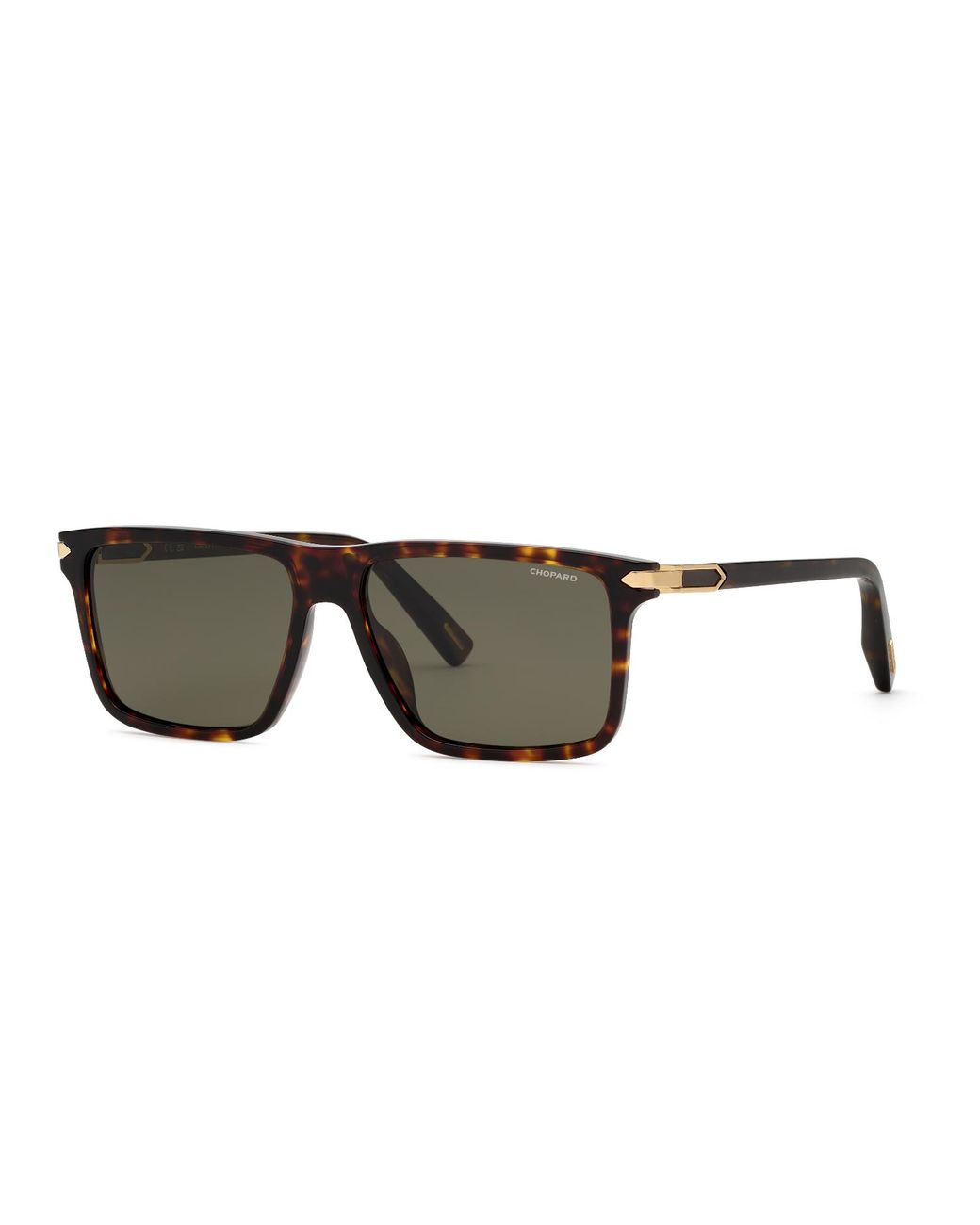 Chopard Black Sch427 909P Sunglasses Acetate Squared Anti-Glare for men