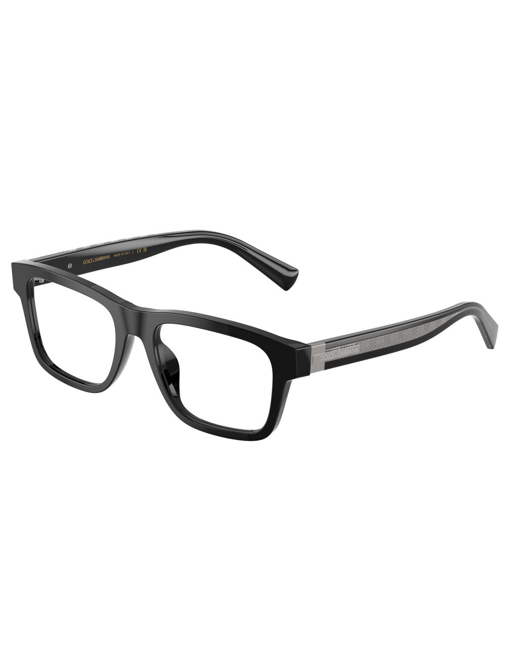 Dolce & Gabbana Black Dg3446 501 Optical Frames Acetate Transparent Squared Normal for men