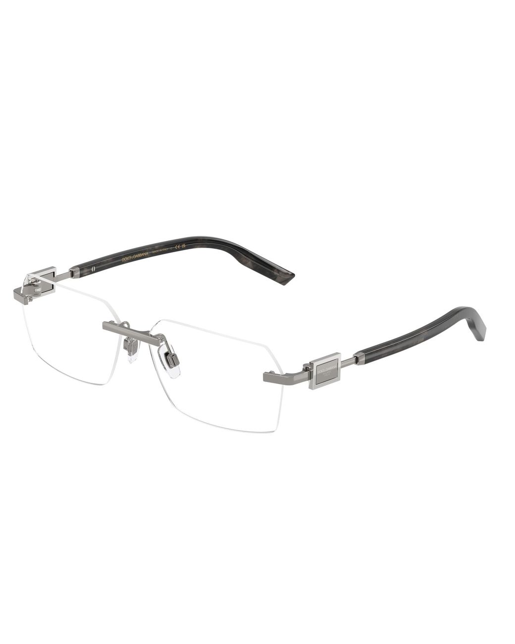 Dolce & Gabbana Black Dg1361 04 Optical Frames Metal Squared Normal for men