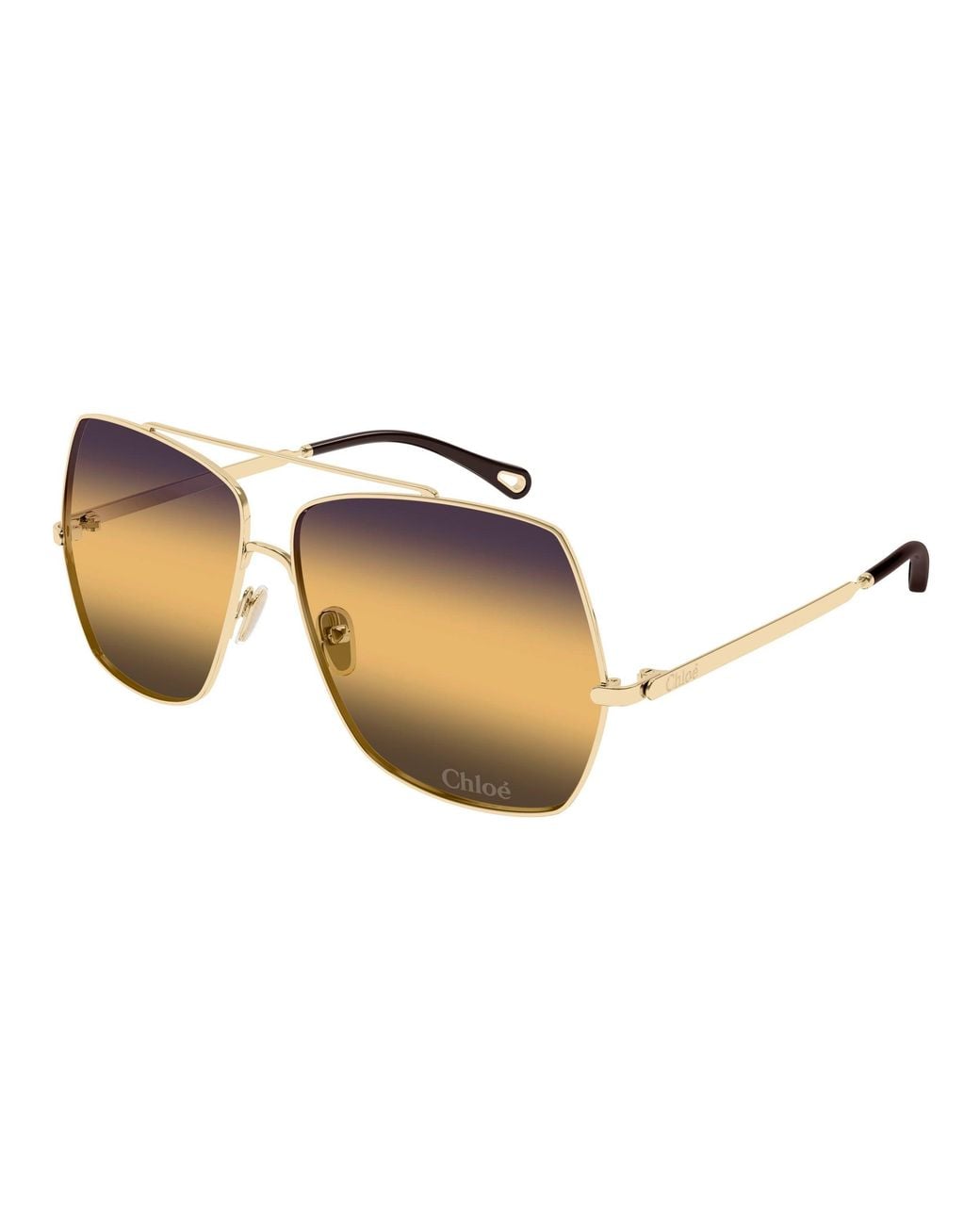 Chloé Black Ch0278S 008 Sunglasses Metal Squared Nuanced